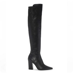 Vince Camuto Demerri Boots, Black Leather, size 8